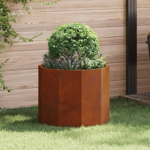 vidaXL Jardinieră Ruginit 60 x 60 x 50 cm Oțel rezistent de intemperii
