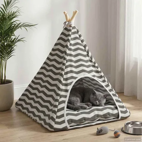 vidaXL Încape pentru animale de companie cu pernă 60 x 60 x 70 cm