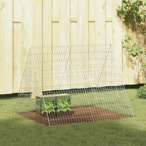 vidaXL Custodie pentru iepuri Argintiu 110 x 100 x 85 cm