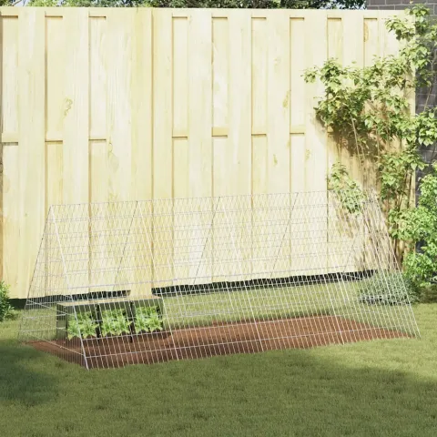 vidaXL Custodie pentru iepuri Argintiu 215 x 100 x 85 cm