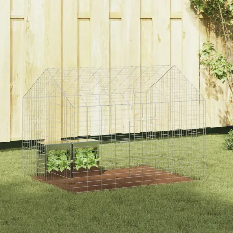 vidaXL Custodie pentru iepuri Argintiu 100 x 78 x 78 cm