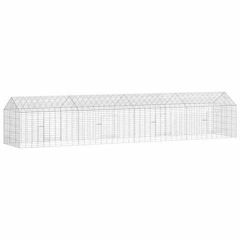 vidaXL Custodie pentru iepuri Argintiu 400 x 78 x 78 cm