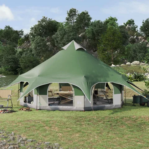 vidaXL Cort de Familie 10 persoană Verde