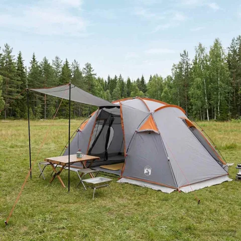 vidaXL Cort tunel 520 x 260 x 175 cm Gri și Portocalie