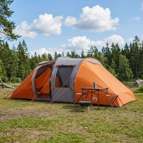 vidaXL Cort Instant 524 x 232 x 192 cm Gri și Portocalie