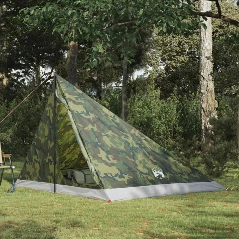 vidaXL Cort de backpacking 4 persoană Camuflaj