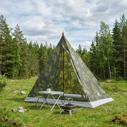 vidaXL Cort de backpacking 2 persoană Camuflaj