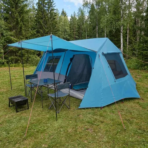 vidaXL Cort tunel albastru 400 x 278 x 182 cm