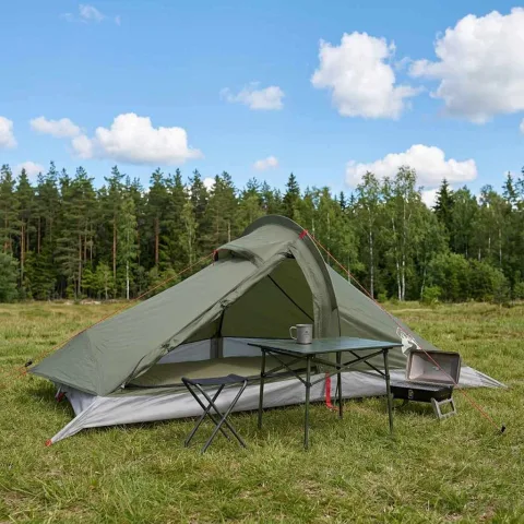 vidaXL Cort de backpacking 4 persoană Verde măsliniu