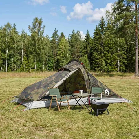 vidaXL Cort de backpacking 2 persoană Camuflaj