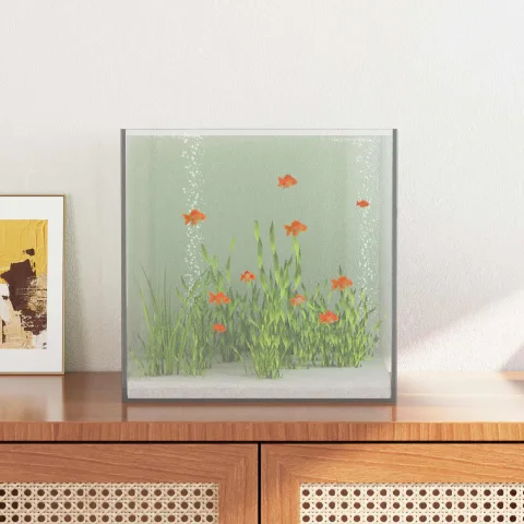 vidaXL Acvariu cu depozitare Transparent 30 x 30 x 30 cm Sticlă