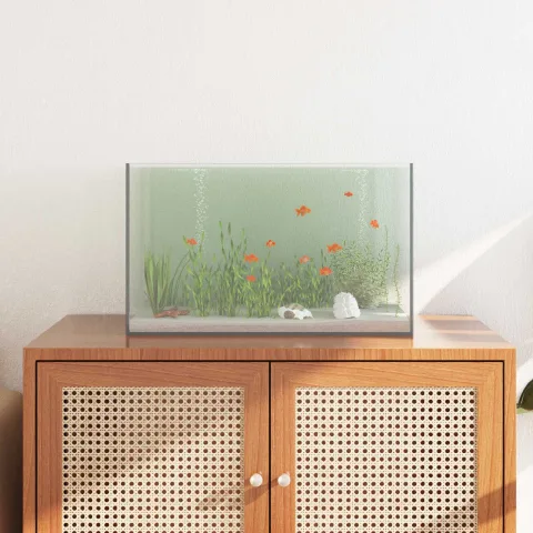 vidaXL Acvariu cu depozitare Transparent 50 x 30 x 30 cm Sticlă