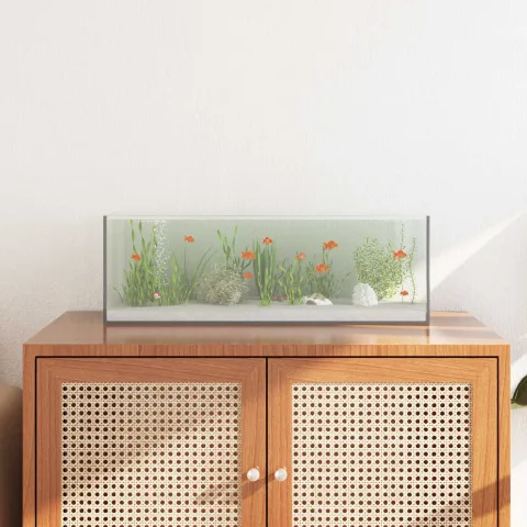vidaXL Acvariu cu depozitare Transparent 60 x 20 x 20 cm Sticlă