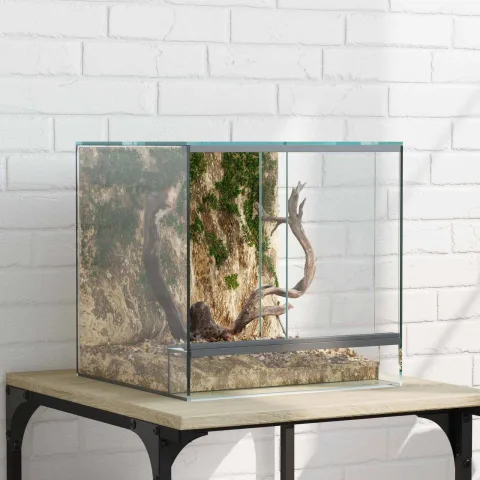 vidaXL Terariu cu depozitare Transparent 30 x 30 x 30 cm Sticlă