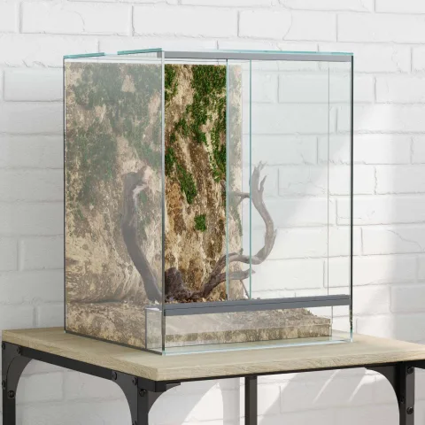 vidaXL Terariu cu depozitare Transparent 30 x 30 x 40 cm Sticlă