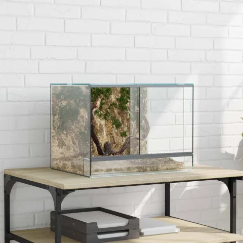 vidaXL Terariu cu depozitare Transparent 40 x 30 x 30 cm Sticlă