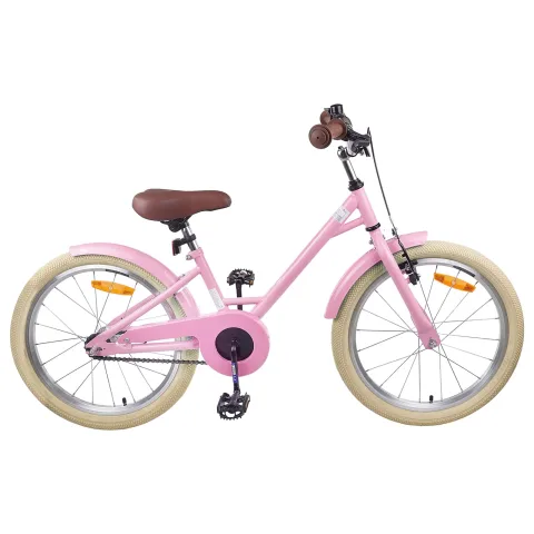 vidaXL Bicicletă pentru Copii 18 Inci pentru 5-7 ani Roz deschis