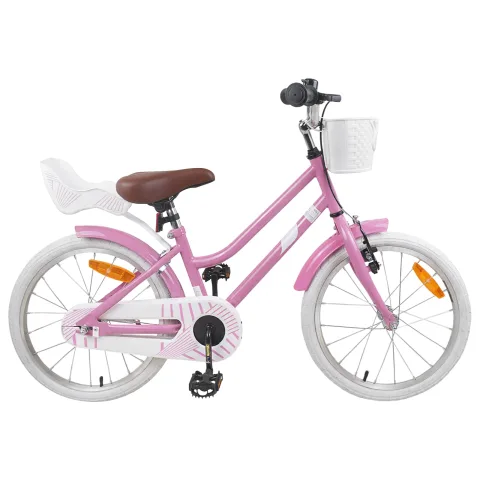 vidaXL Bicicletă pentru Copii 18 Inci pentru 5-7 ani Roz deschis