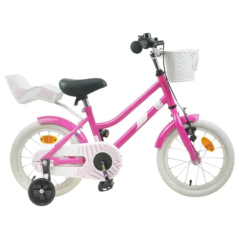 vidaXL Bicicletă pentru Copii 16 Inci pentru 4-6 ani Roz închis