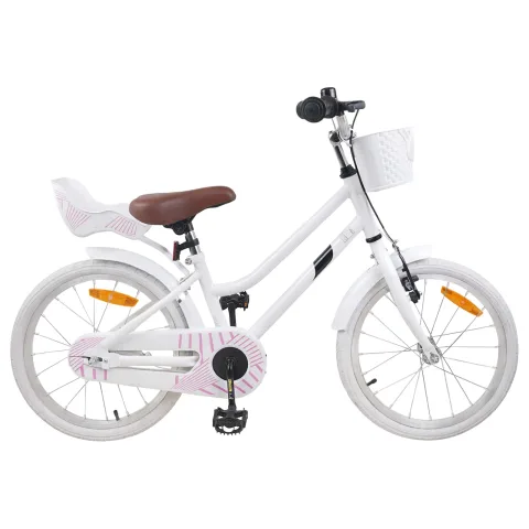 vidaXL Bicicletă pentru Copii 18 Inci pentru 5-7 ani Alb