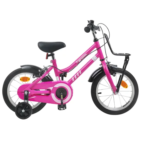 vidaXL Bicicletă pentru Copii 16 Inci pentru 4-6 ani Roz și Negru