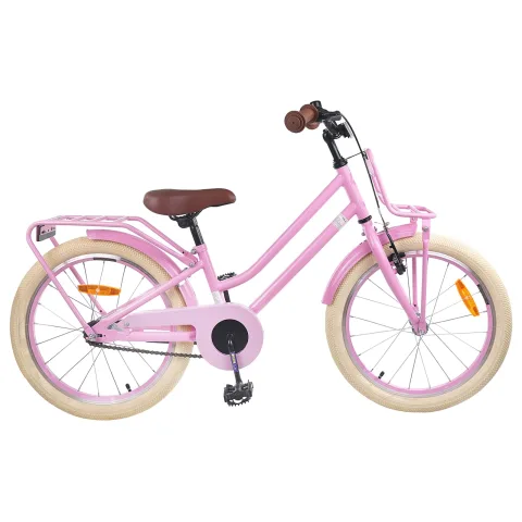 vidaXL Bicicletă pentru Copii 18 Inci pentru 5-7 ani Roz deschis