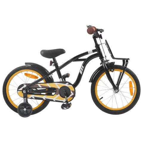 vidaXL Bicicletă pentru Copii 16 Inci pentru 4-6 ani Negru