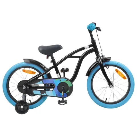vidaXL Bicicletă pentru Copii 16 Inci pentru 4-6 ani Negru
