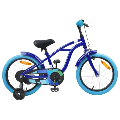 vidaXL Bicicletă pentru Copii 16 Inci pentru 4-6 ani Albastru închis