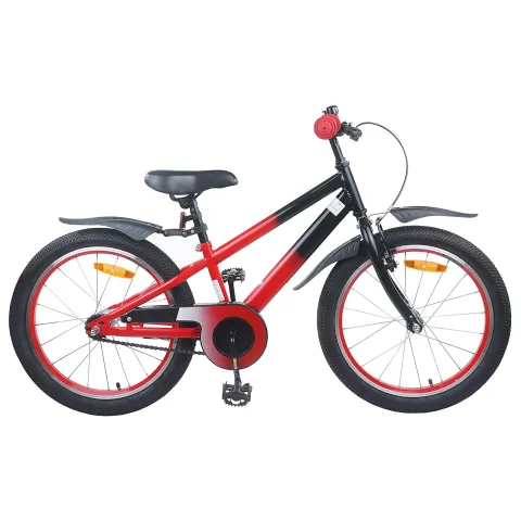 vidaXL Bicicletă pentru Copii 22 Inci pentru 7-12 ani Roșu și Negru