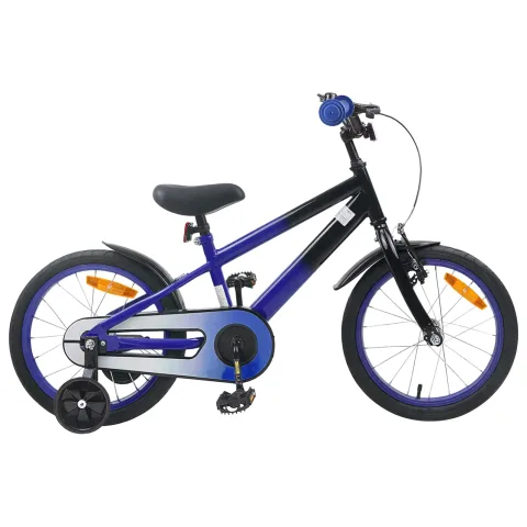 vidaXL Bicicletă pentru Copii 16 Inci pentru 4-6 ani Albastru Negru