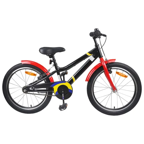 vidaXL Bicicletă pentru Copii 24 Inci pentru 8-12 ani Negru Roșu