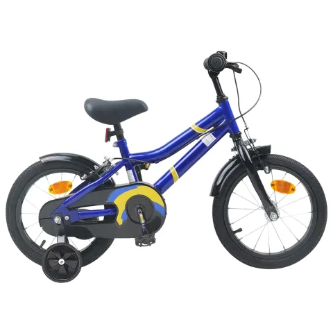 vidaXL Bicicletă pentru Copii 12 Inci pentru 2-4 ani Albastru și Negru