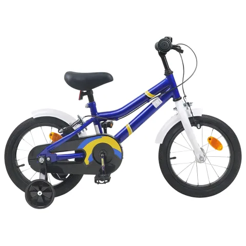 vidaXL Bicicletă pentru Copii 12 Inci pentru 2-4 ani Albastru Alb