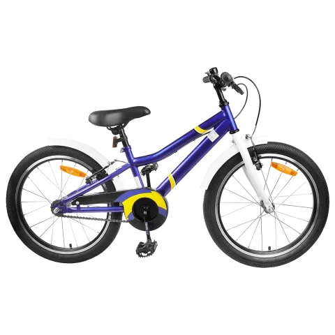 vidaXL Bicicletă pentru Copii 18 Inci pentru 5-7 ani Albastru Alb