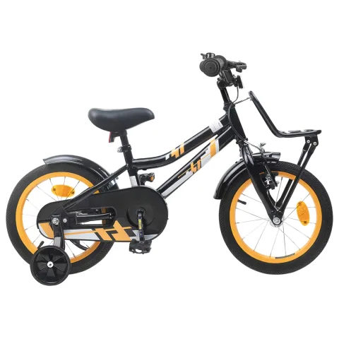 vidaXL Bicicletă pentru Copii 16 Inci pentru 4-6 ani Portocaliu Negru