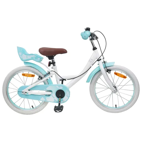 vidaXL Bicicletă pentru Copii 18 Inci pentru 5-7 ani Alb