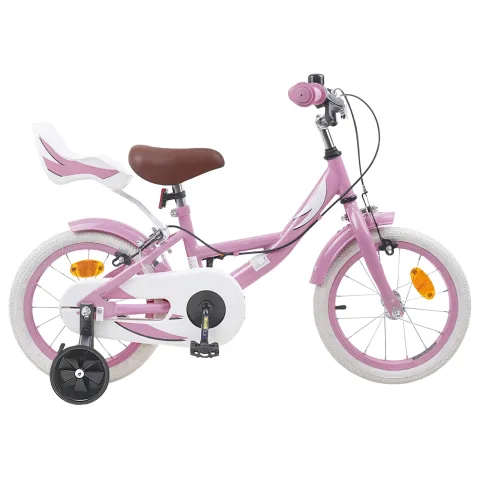 vidaXL Bicicletă pentru Copii 14 Inci pentru 3-5 ani Roz deschis