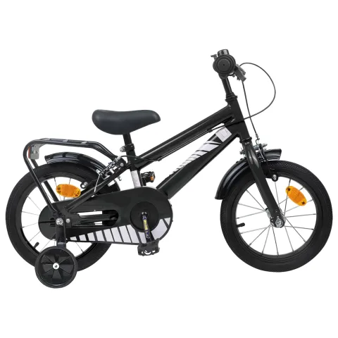 vidaXL Bicicletă pentru Copii 14 Inci pentru 3-5 ani Negru