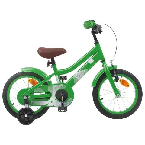 vidaXL Bicicletă pentru Copii 14 Inci pentru 3-5 ani Verde
