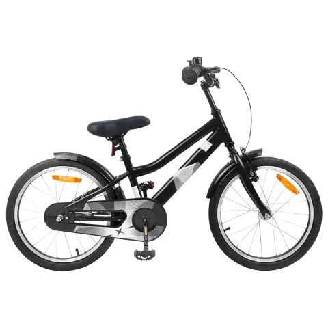 vidaXL Bicicletă pentru Copii 18 Inci pentru 5-7 ani Negru
