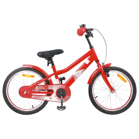vidaXL Bicicletă pentru Copii 18 Inci pentru 5-7 ani Roșu