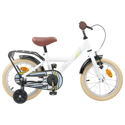 vidaXL Bicicletă pentru Copii 14 Inci pentru 3-5 ani Alb