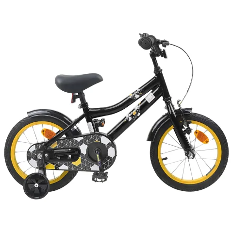 vidaXL Bicicletă pentru Copii 12 Inci pentru 2-4 ani Negru