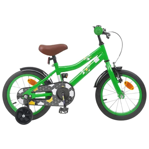 vidaXL Bicicletă pentru Copii 14 Inci pentru 3-5 ani Verde