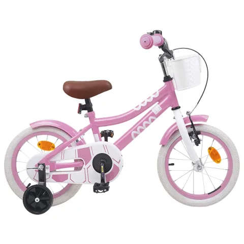 vidaXL Bicicletă pentru Copii 14 Inci pentru 3-5 ani Roz deschis
