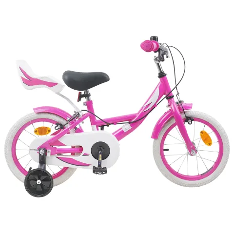 vidaXL Bicicletă pentru Copii 14 Inci pentru 3-5 ani Roz