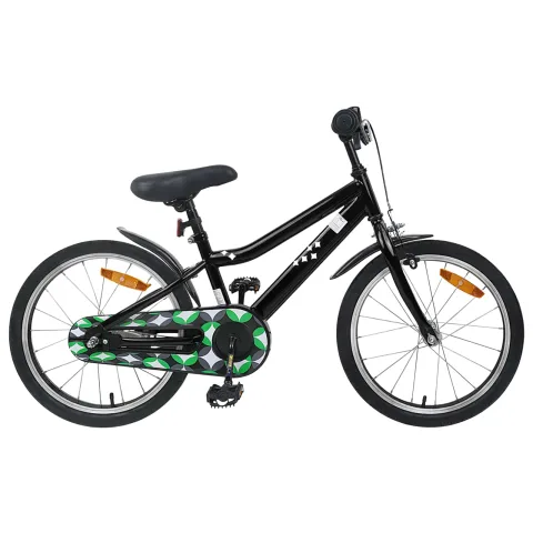 vidaXL Bicicletă pentru Copii 18 Inci pentru 5-7 ani Negru