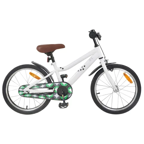 vidaXL Bicicletă pentru Copii 18 Inci pentru 5-7 ani Alb