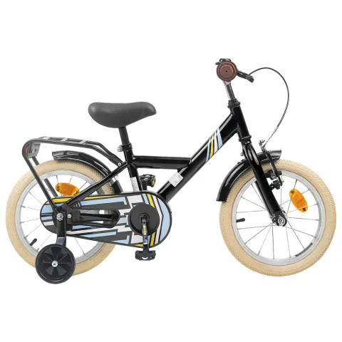 vidaXL Bicicletă pentru Copii 16 Inci pentru 4-6 ani Negru